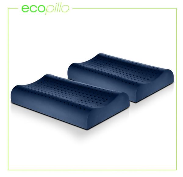 Ecopillo Natural Latex Pillow Contour Bamboo Charcoal